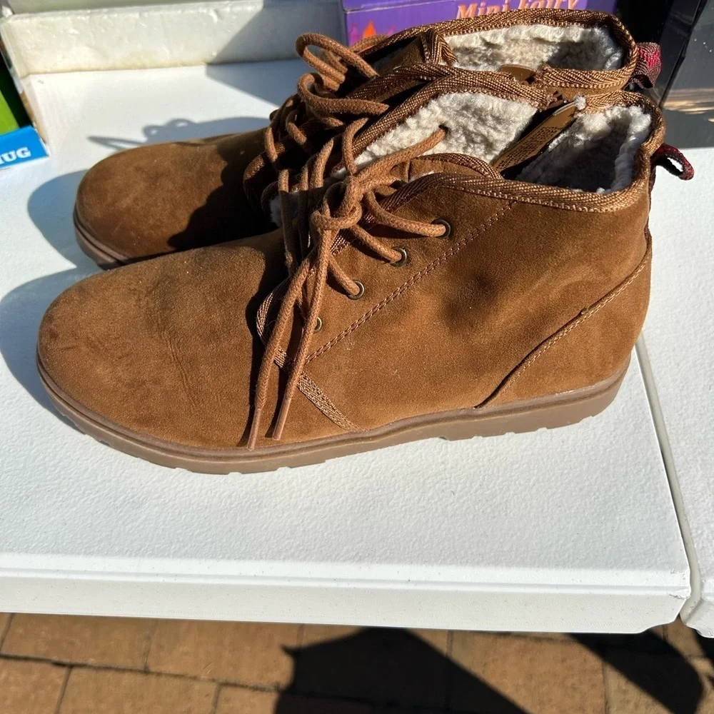 Cat & Jack Men's Tan Lace-Up Boots